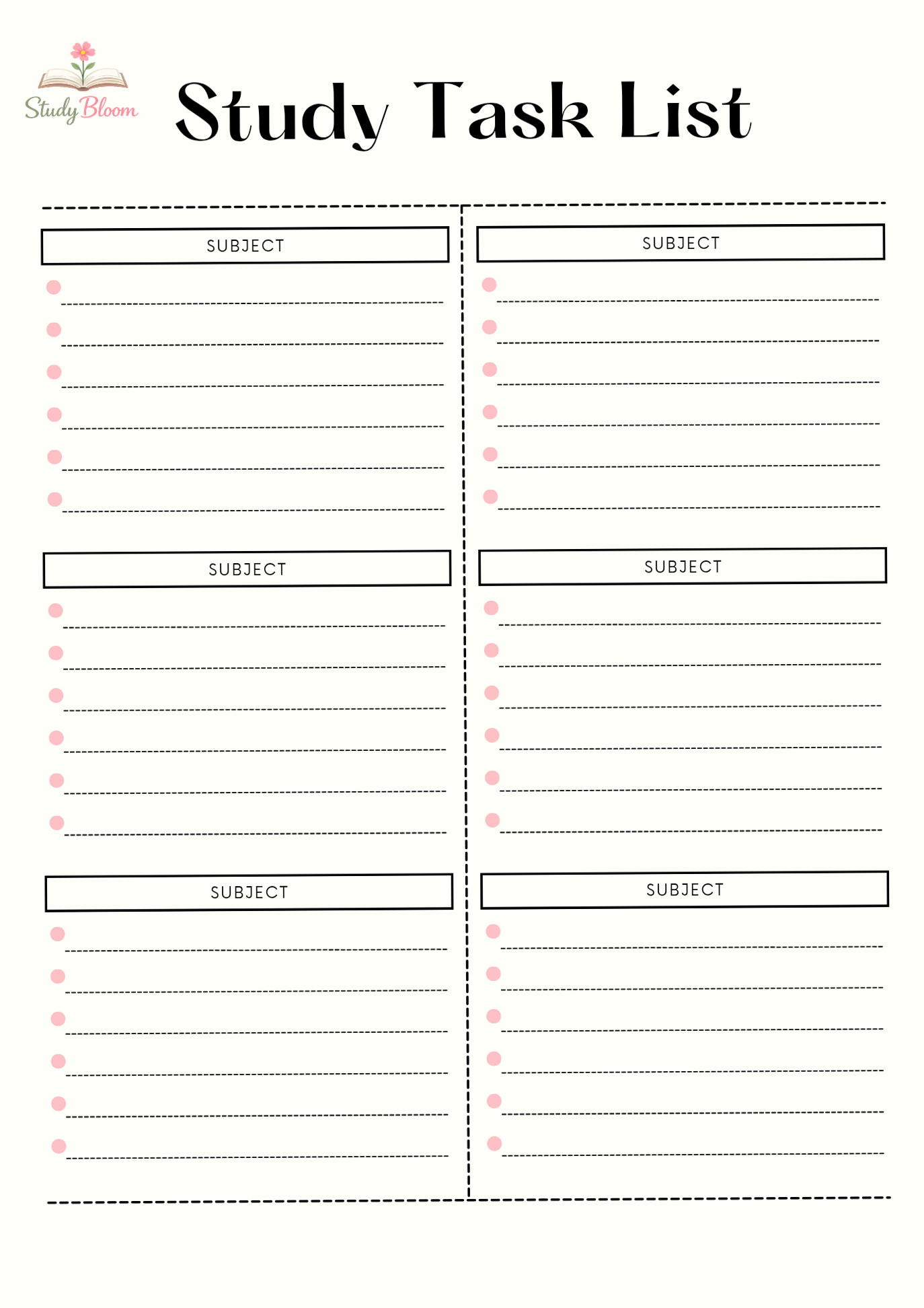 ☁️ ☁️ secret to staying productive: Efficient Study To-Do List for Digital Planners