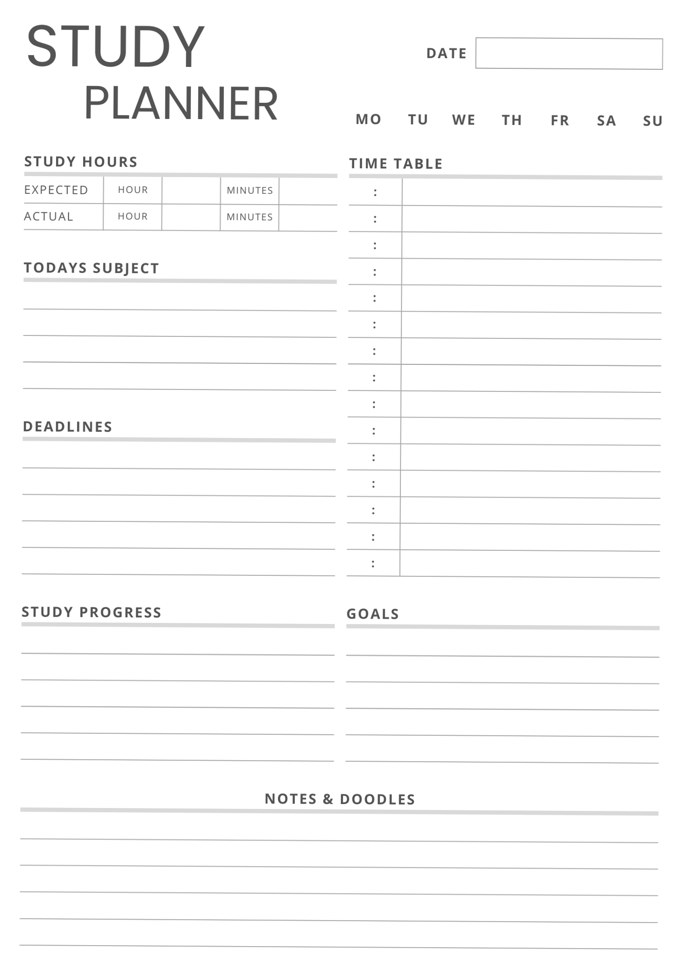 🕯️ 🎀 secret to staying productive: Daily Study & Homework Planner Template for Goodnotes