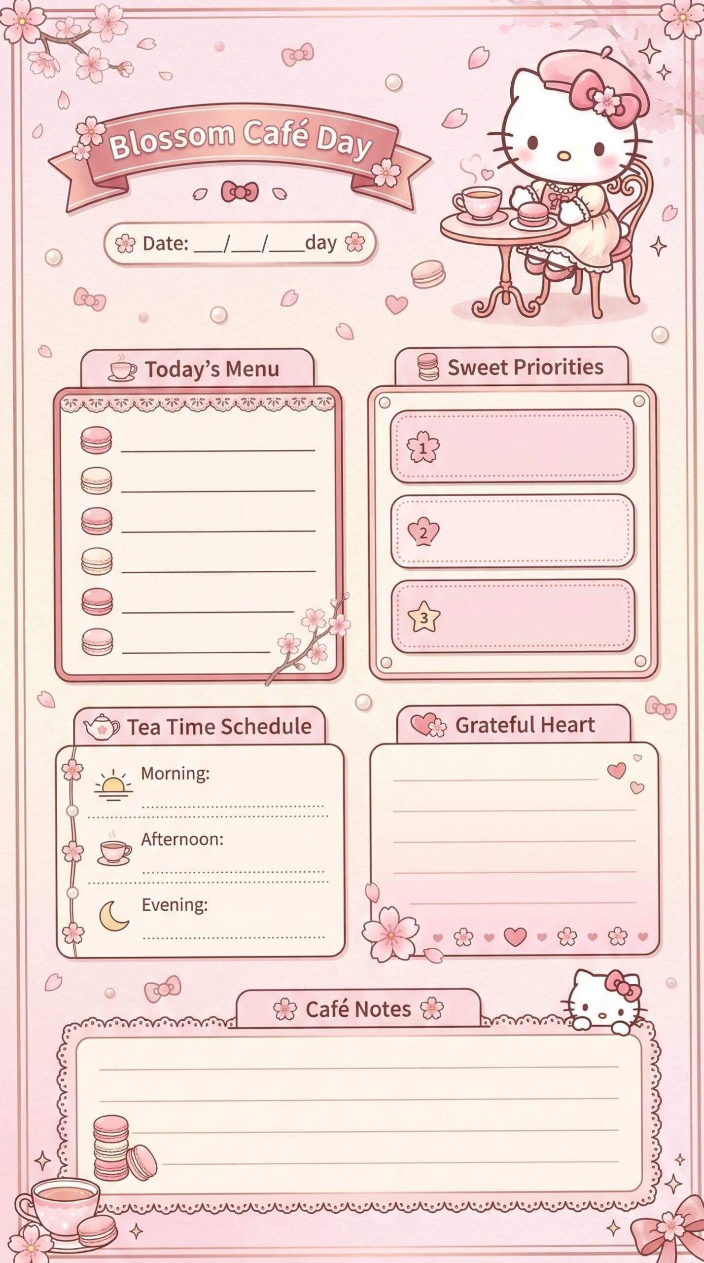 📁 📌 secret to staying productive: Cute Coquette Daily Planner | Soft Girl Wellness & Routine Log