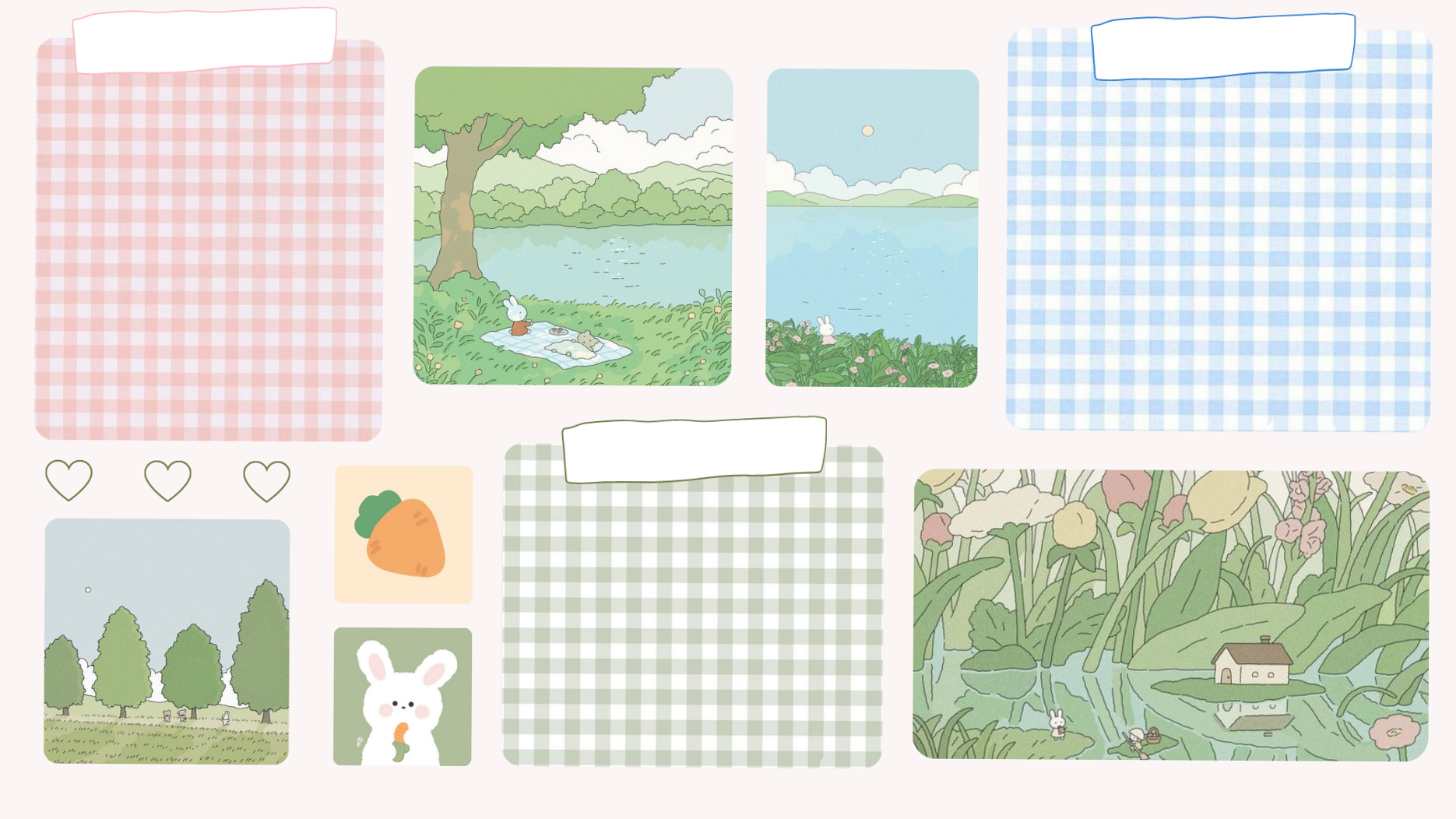 🤍 ☁️ secret to staying productive: Digital Desktop Organizer Wallpapers for Creative Planners