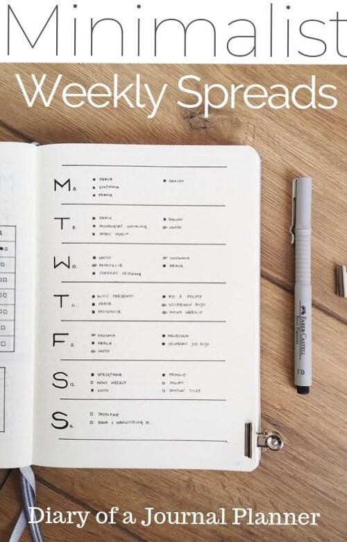 💌 👰 secret to staying productive: 50+ Minimalist Bullet Journal Spreads for Productivity