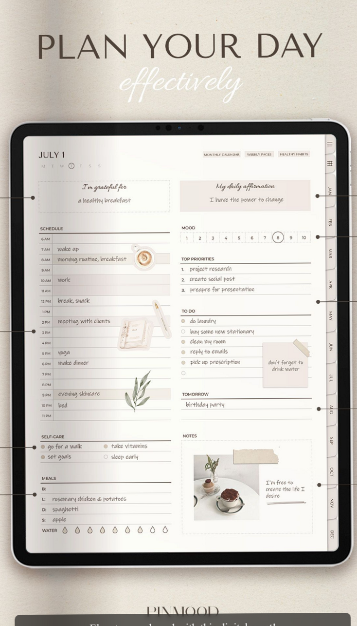 📅 📊 secret to staying productive: To Do Plans: Minimalist Digital Planner for Goodnotes