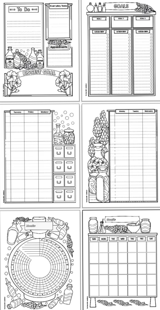 ✨ 🌿 secret to staying productive: Lavender Bullet Journal Planner Pages — Free Printable