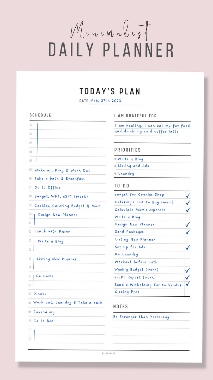 📍 📍 secret to staying productive: 24/7 Daily Planner Printable for Effortless Scheduling