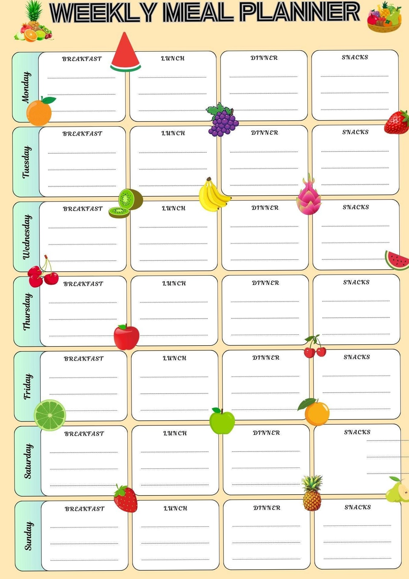 🥂 💌 secret to staying productive: Simplify Your Week with a Meal Planner