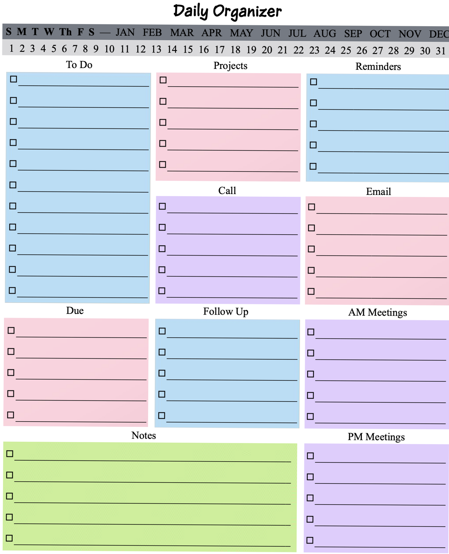 ☁️ 🎀 secret to staying productive: Colorful Daily Planner for Productivity & Creative Planning