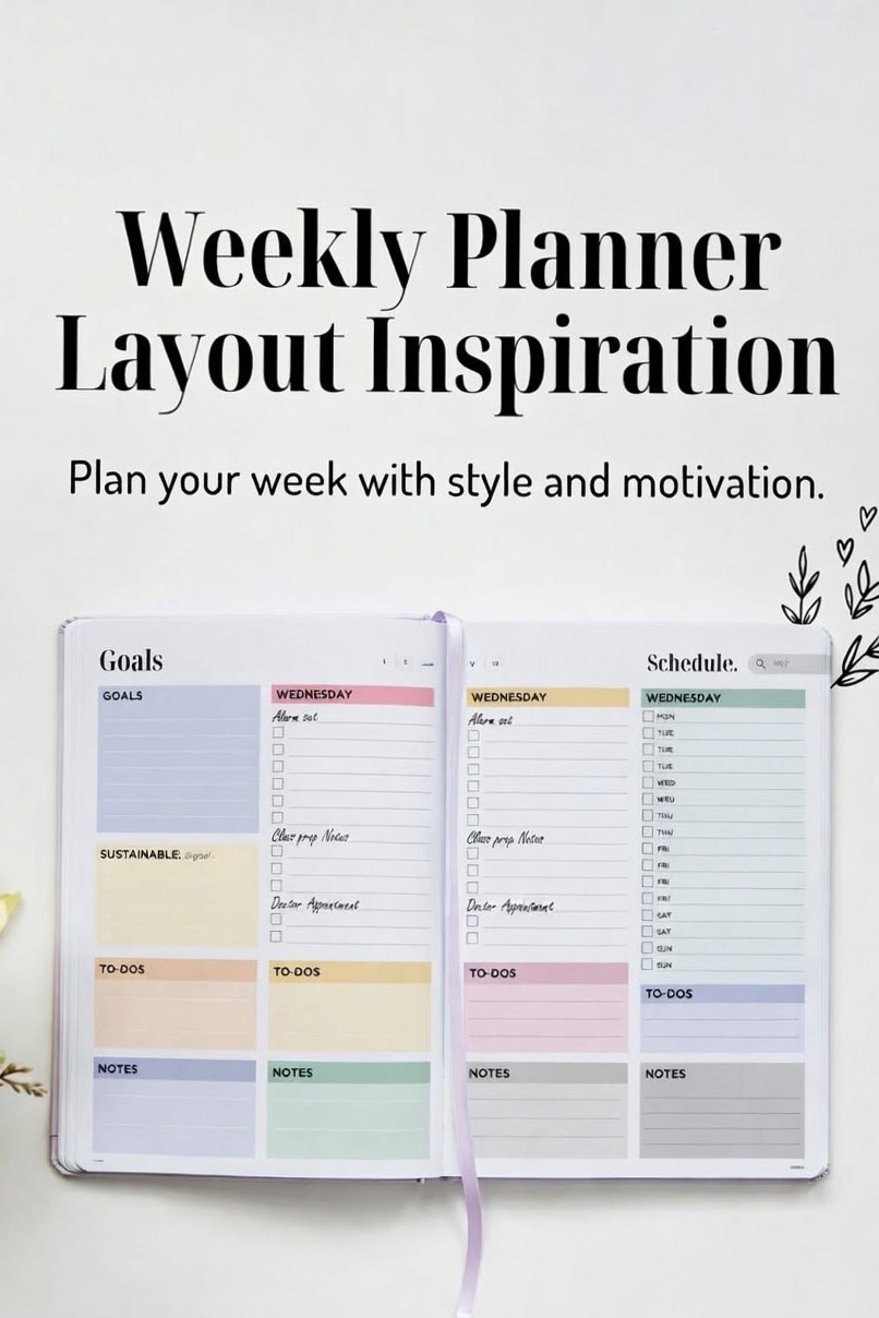 🖇️ 📌 secret to staying productive: Digital Weekly Planner Layouts for Creative Inspiration