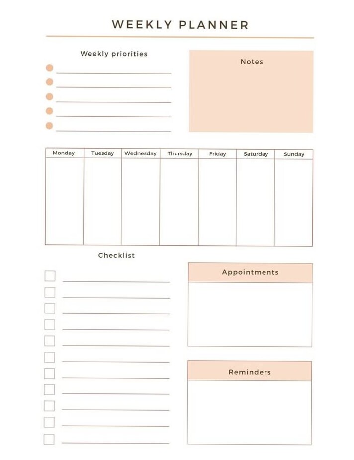 🖌️ 🎨 secret to staying productive: Weekly Planner Printable | Prioritize Your Week