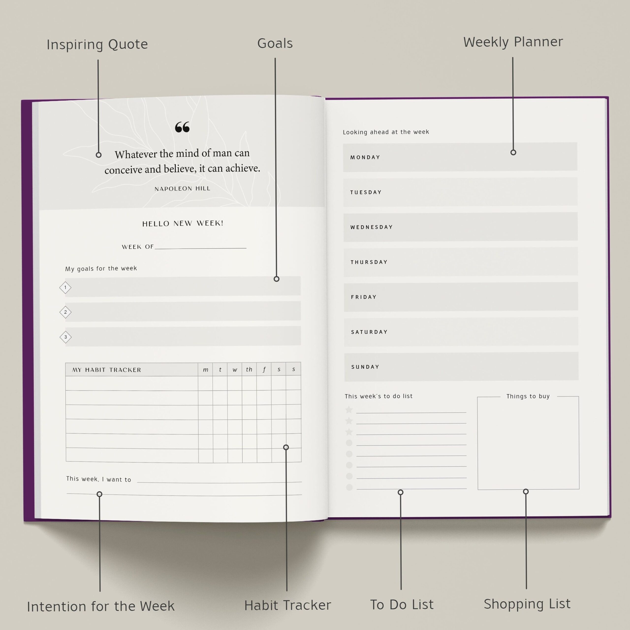 Seize The Day – Olive Green Undated Planner {New} — 🪄 🪄 stay inspired all year long