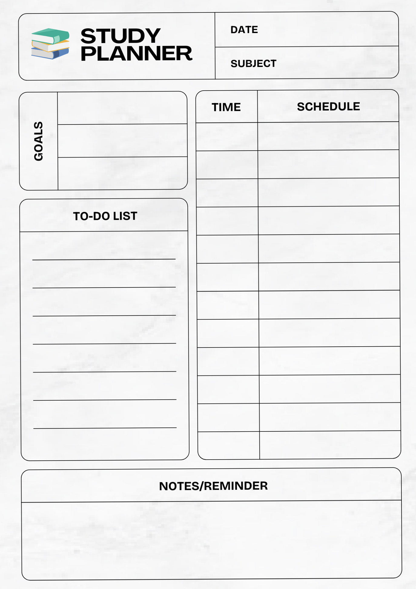 Simple Study Planner for Students | Digital Design — 💌 💍 secret to staying productive