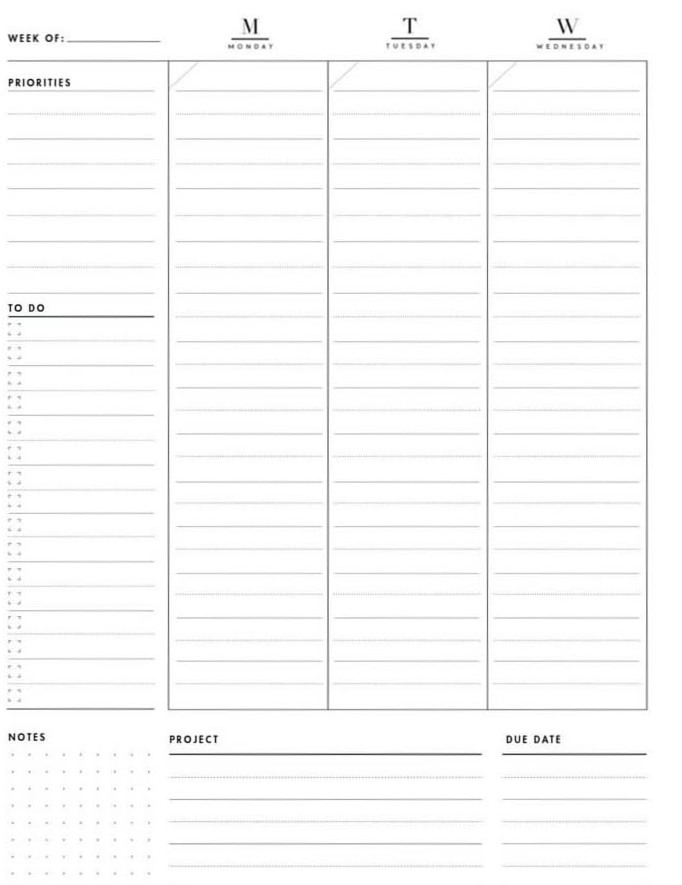 🪄 🌈 stay inspired all year long: 7-Day Weekly Schedule Template for Design & Planning