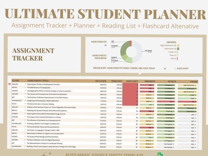 ✨ 🎀 stay inspired all year long: Student Planner — Digital & Printable Free Templates