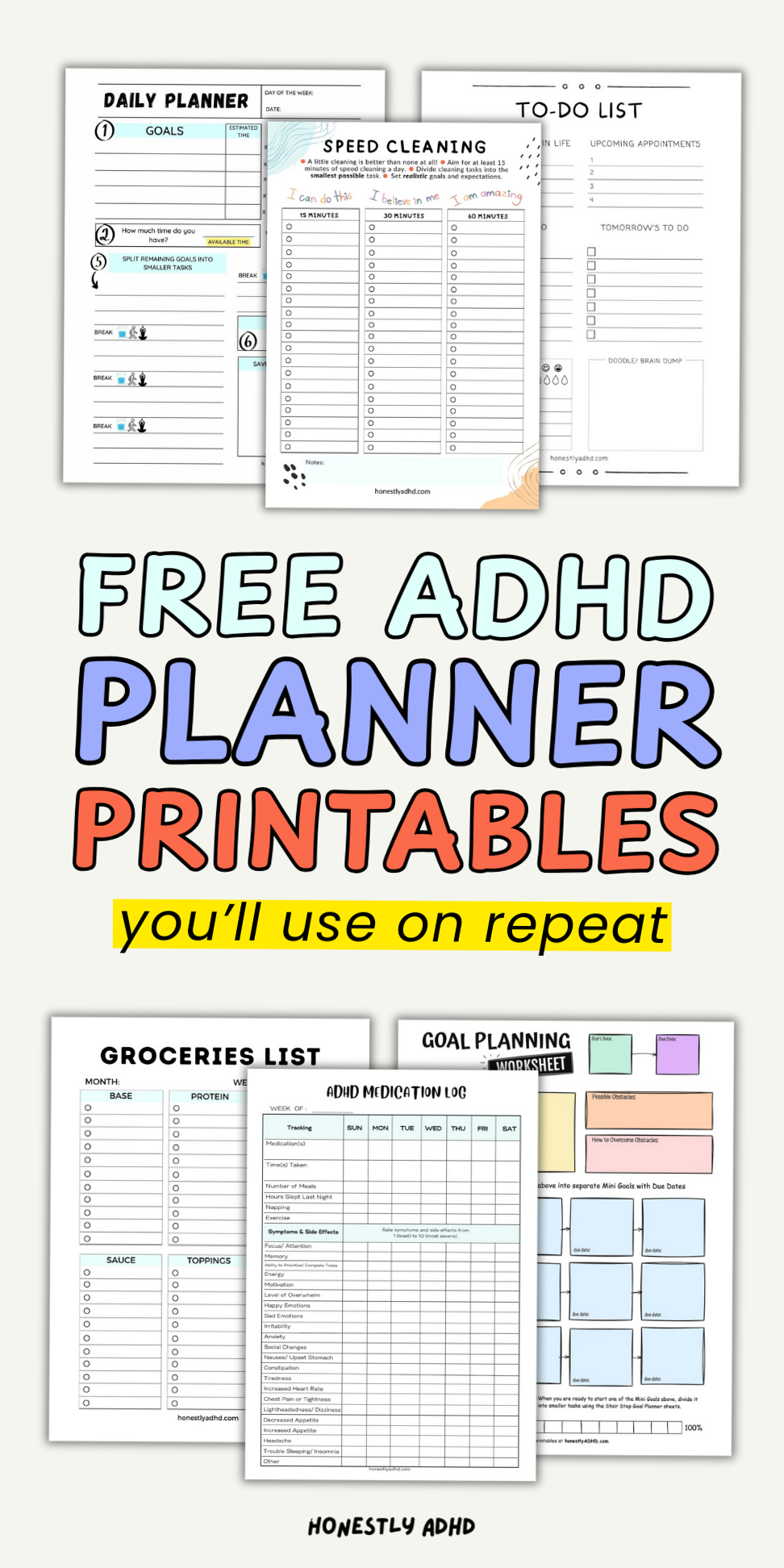 🎨 💎 stay inspired all year long: Free ADHD Planner Printables for Daily Organization and Focus