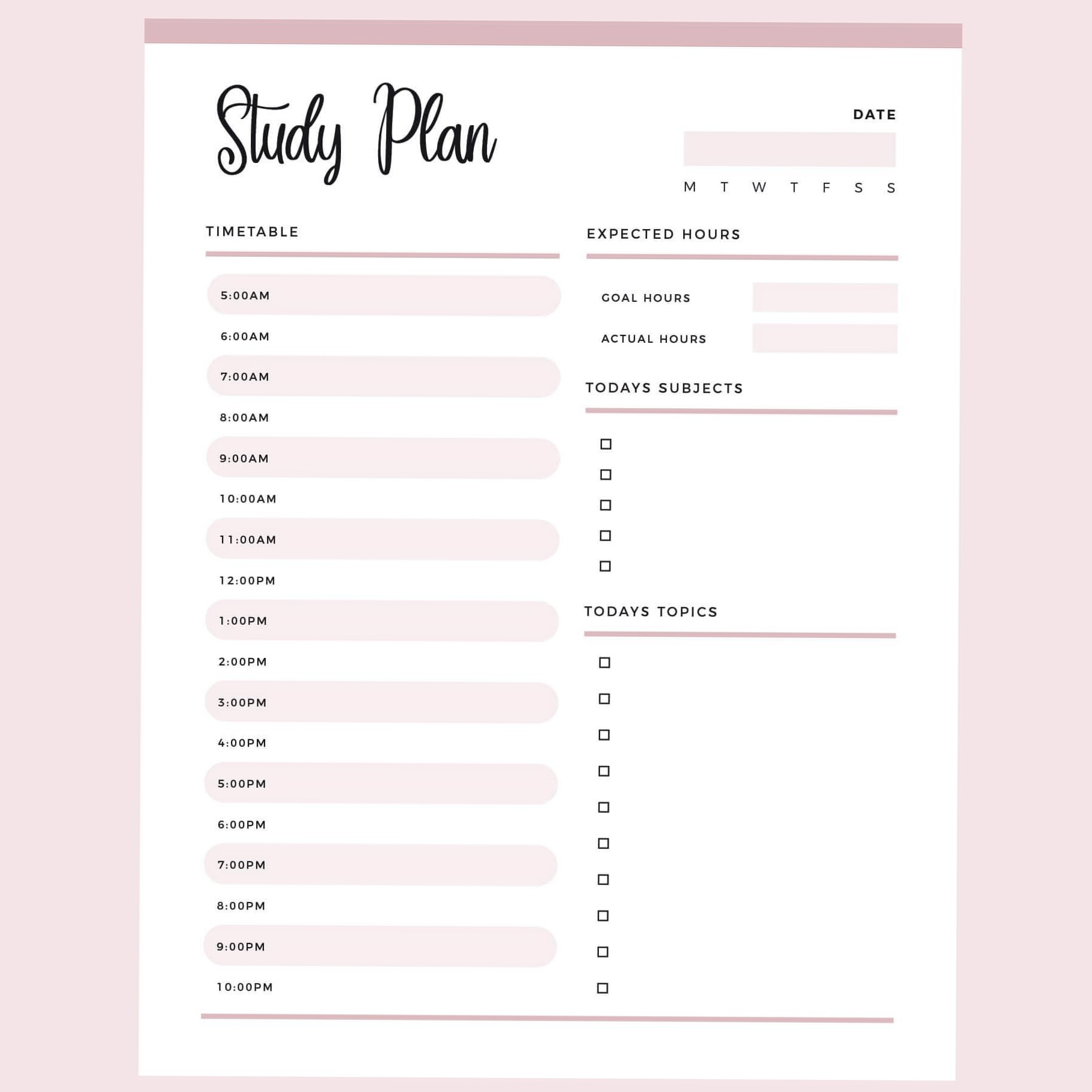 ✨ 🕯️ stay inspired all year long: Printable Study Planner | Digital Design & Creative Assets
