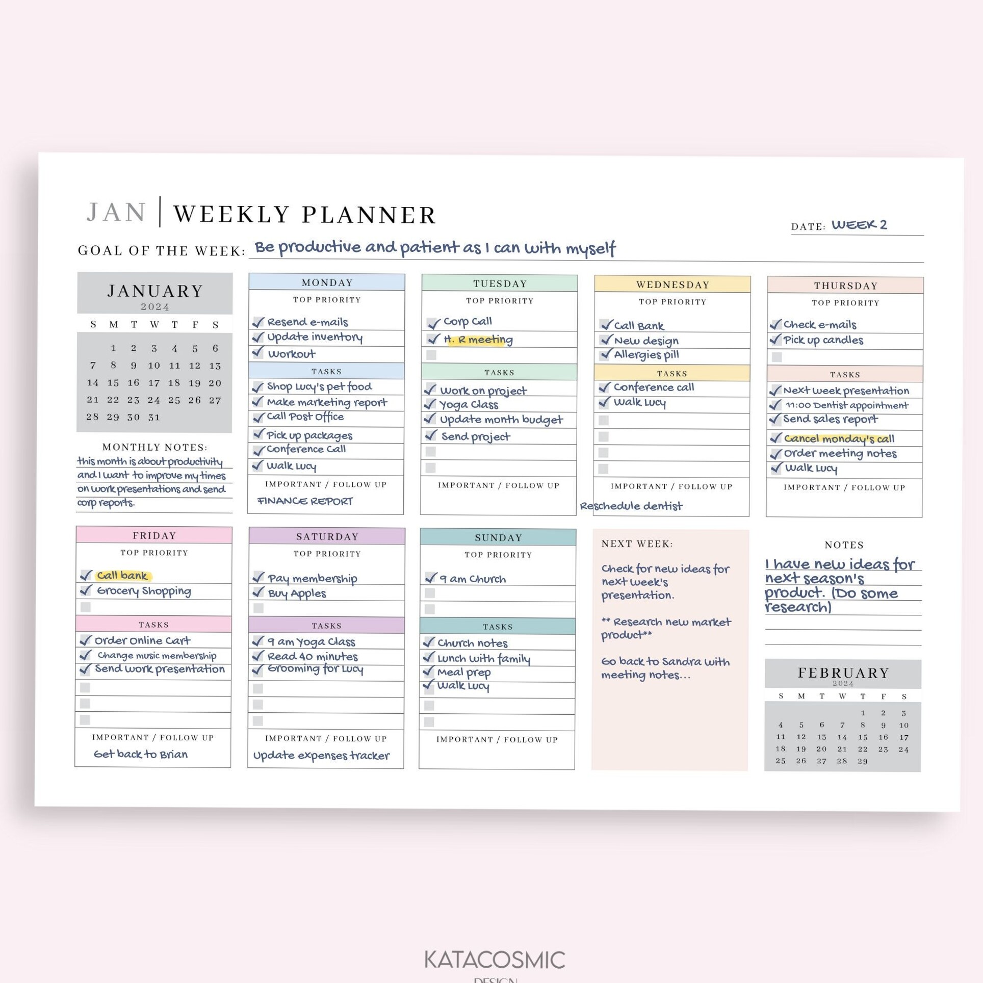 📝 📊 stay inspired all year long: 2026 Weekly Planner Printable — Minimalist Landscape Design