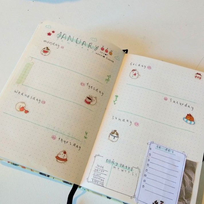 💎 💎 stay inspired all year long: Weekly Planner January 2021 Week 3 Digital Design