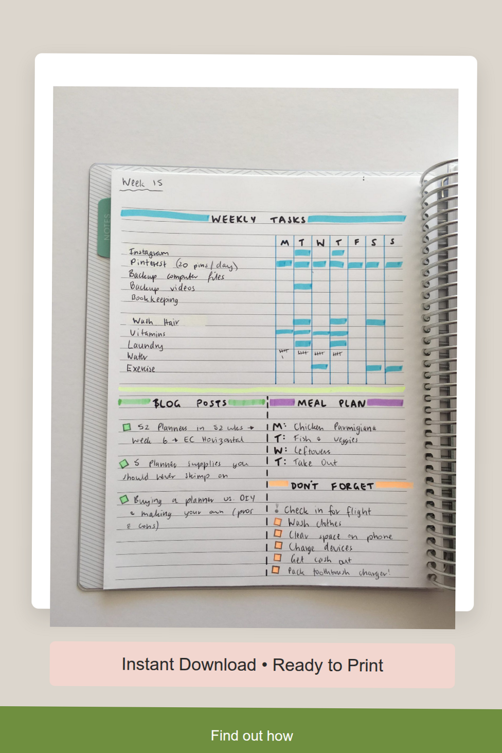 🍰 🌸 stay inspired all year long: Freehand Weekly Planner Ideas for Bullet Journaling Lovers