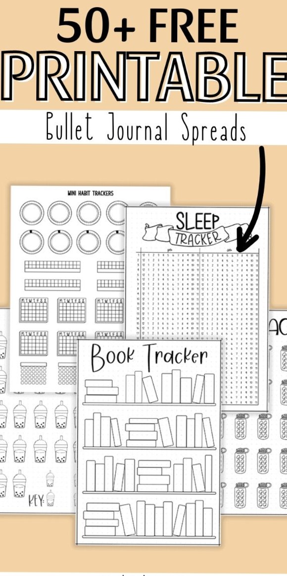 🌈 🌈 stay inspired all year long: 50+ Free Printable Bullet Journal Pages for Creativity