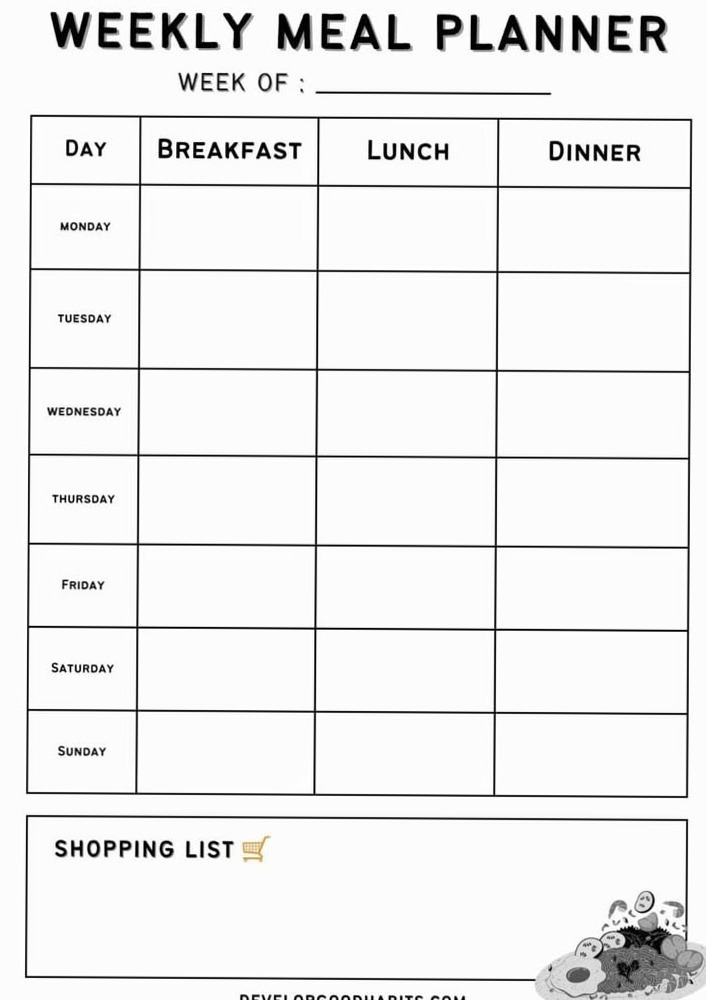 💌 👰 stay inspired all year long: 34 Weekly Meal Planner Templates for 2026 | Good Habits