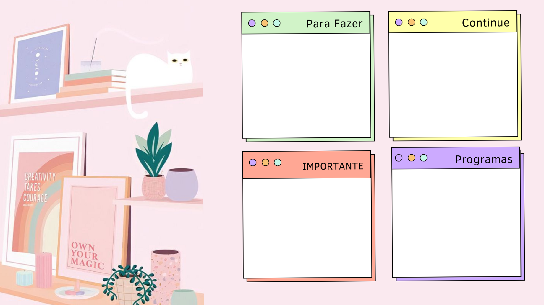 🖌️ 💎 stay inspired all year long: Tela de fundo organizada estante para planners criativos