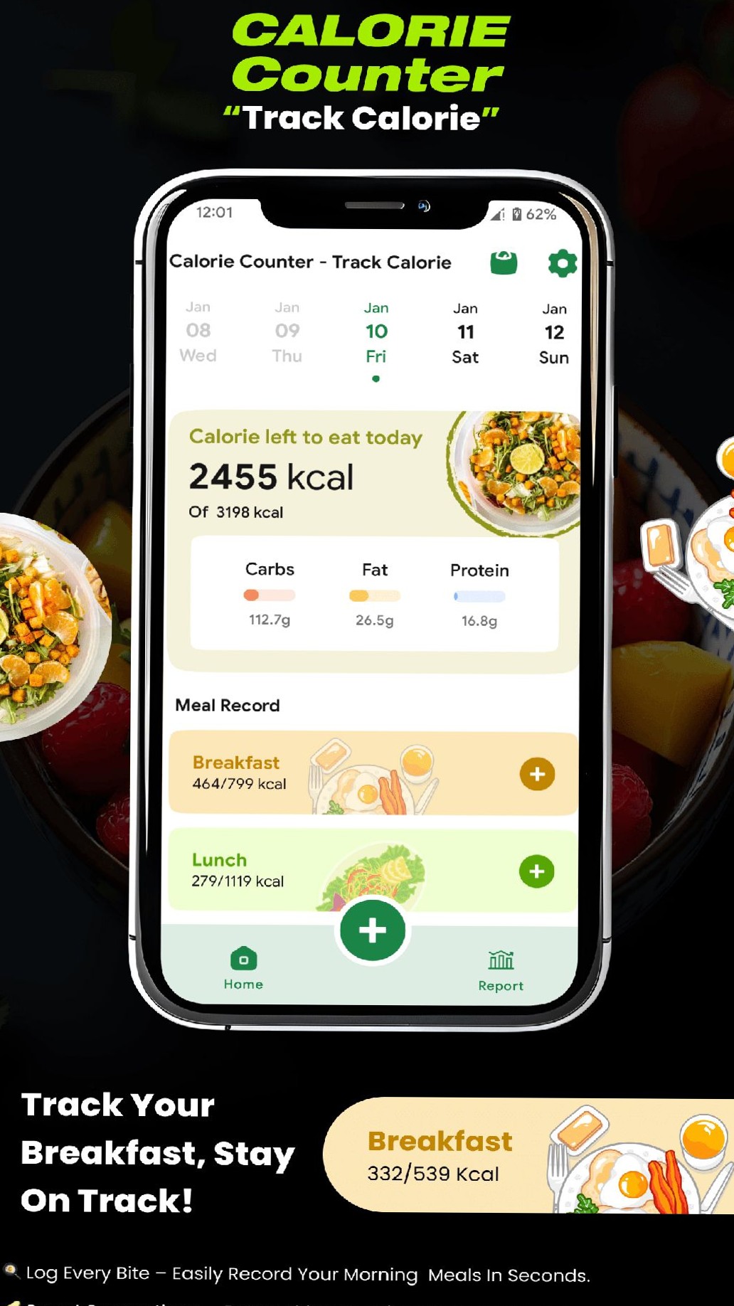 📅 📁 stay inspired all year long: Calorie Counter UI Design for Digital Planners