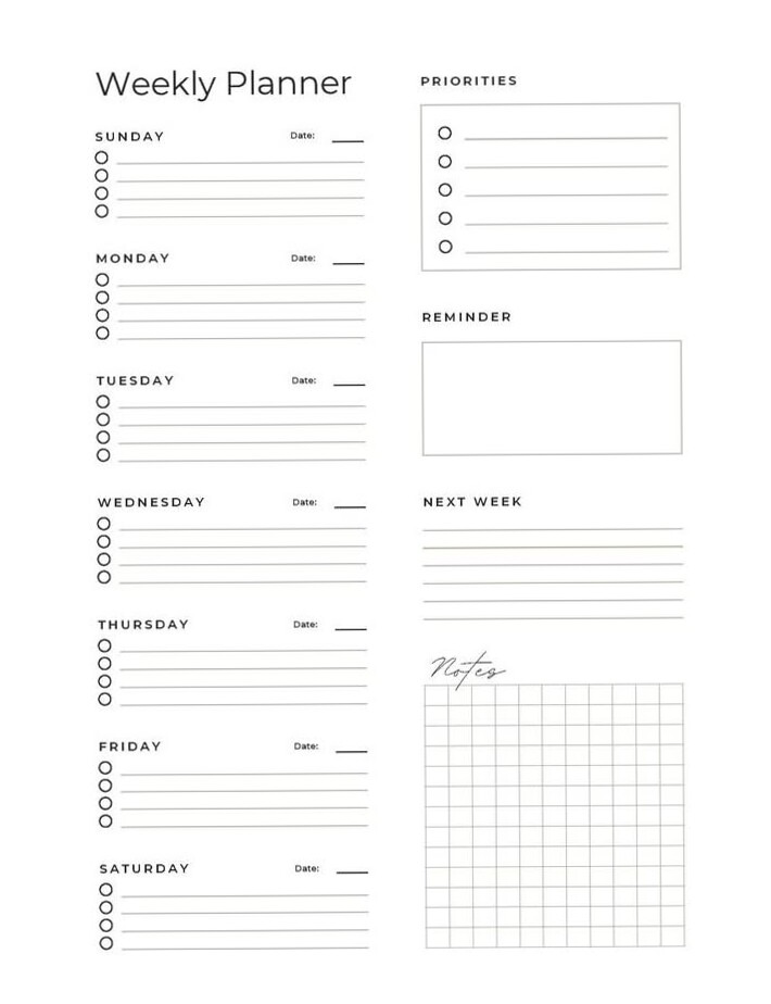 💎 🎨 stay inspired all year long: Weekly Planner Digital Download | Creative Design Asset