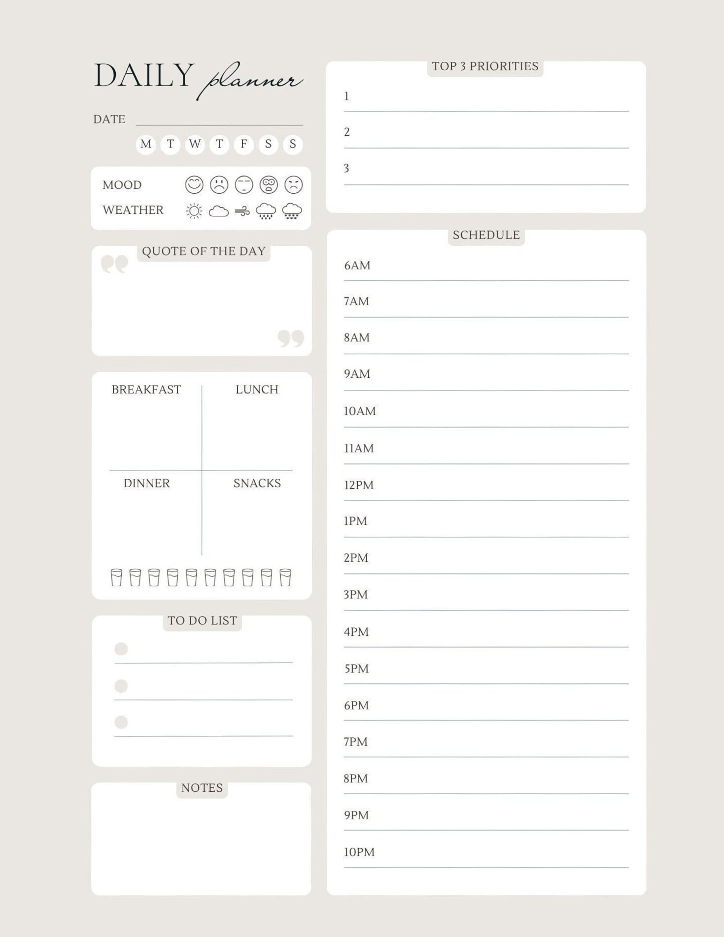 ☁️ 🎀 stay inspired all year long: Daily Planner | Aesthetic Work Schedule | Minimal Digital Planner | secret t…