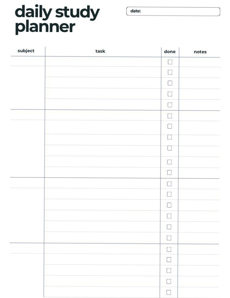 👰 💍 stay inspired all year long: Daily Study Planner | Editable Canva Template | Printable Academic Organizer