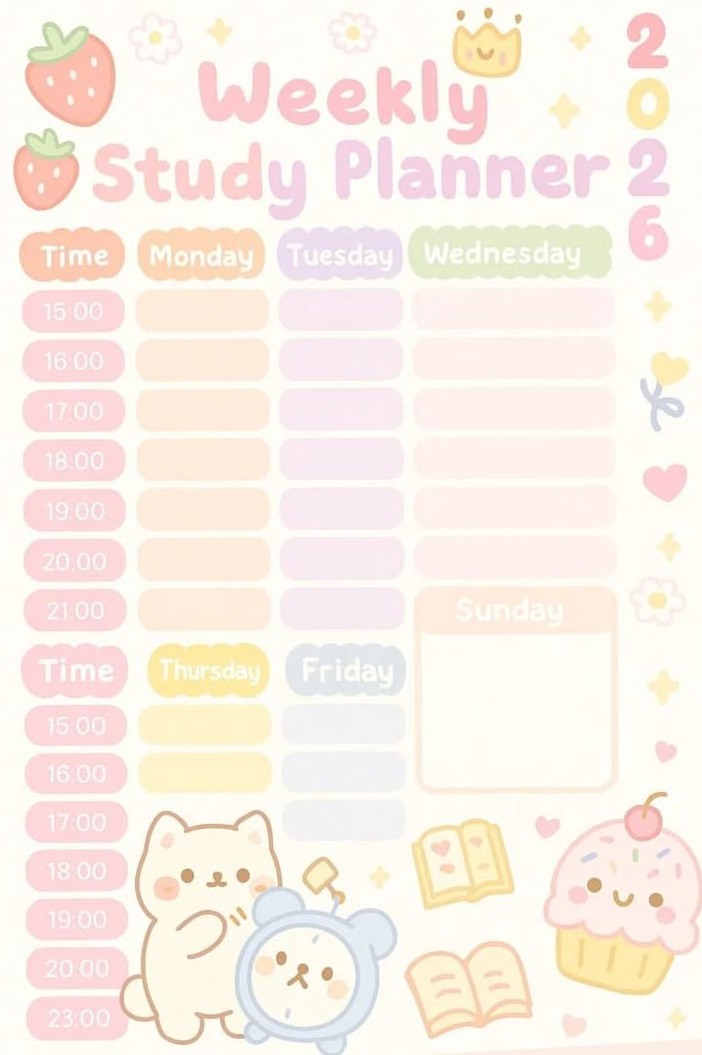 🎀 🤍 stay inspired all year long: Schedule Success with Aesthetic Planner Template
