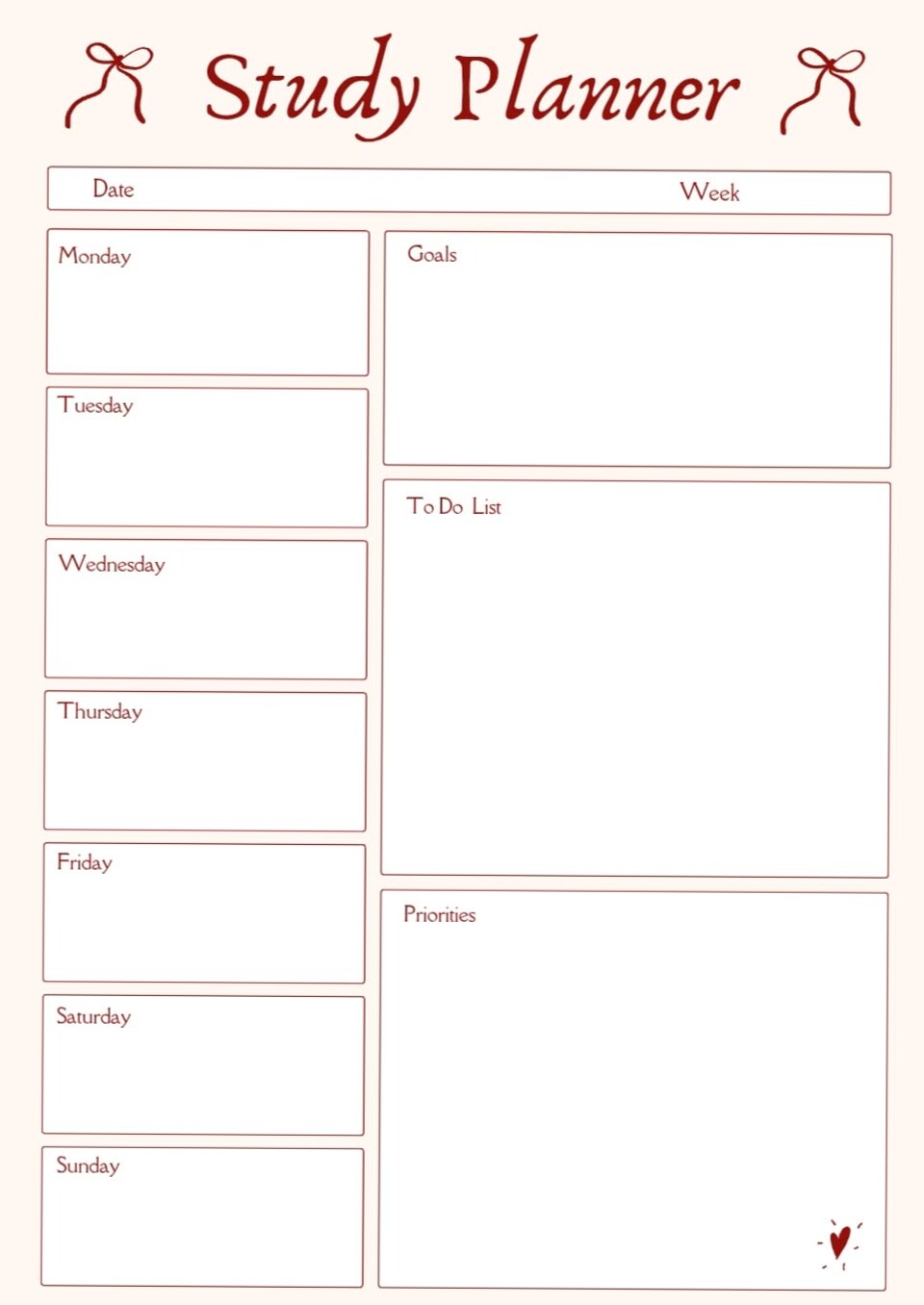 📁 📌 stay inspired all year long: Daily Week Study Planner for Students | Creative Digital Design