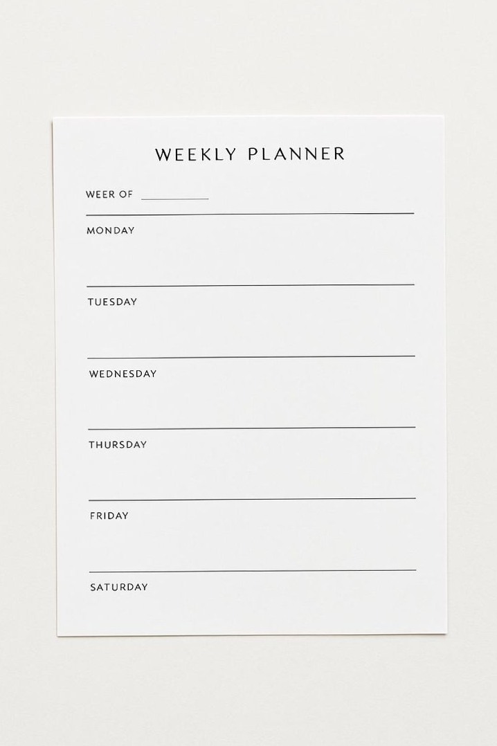 💌 🥂 stay inspired all year long: Minimalist Weekly Planner PDF — A4/A5 Printable Template