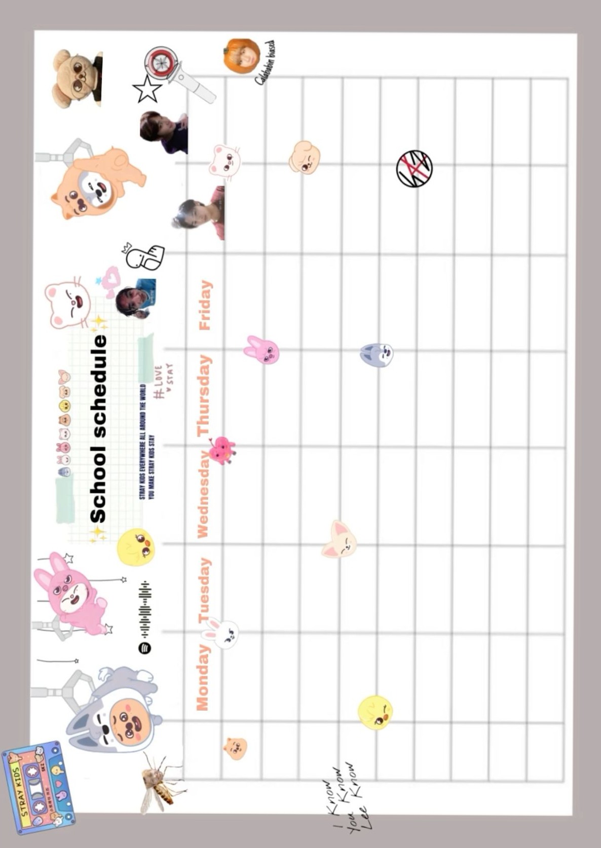✨ 🎀 Stray Kids School Schedule (Funny & Cute Edition) | secret to staying productive