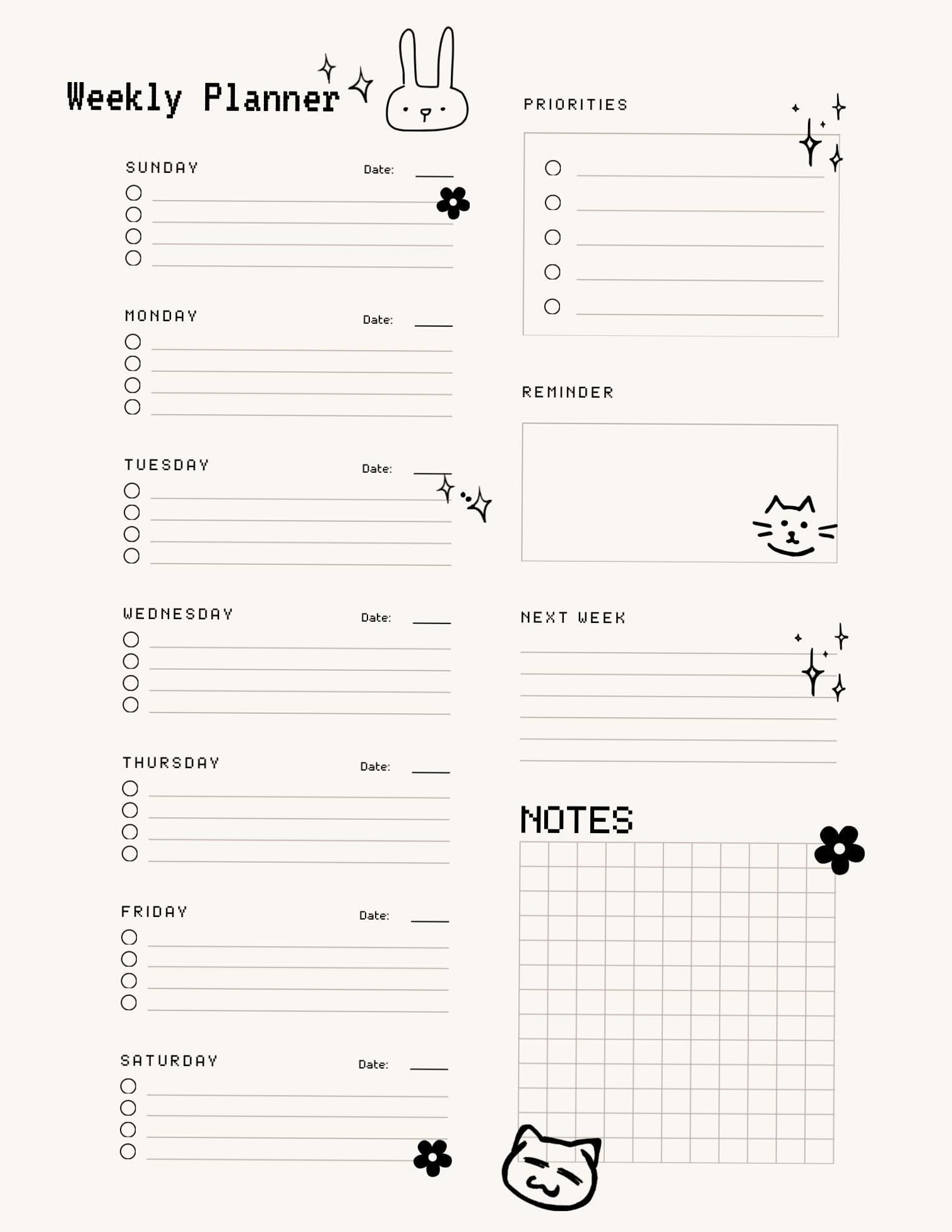 🌿 🎀 Streamline Your Week with This Digital Planner | stay inspired all year long