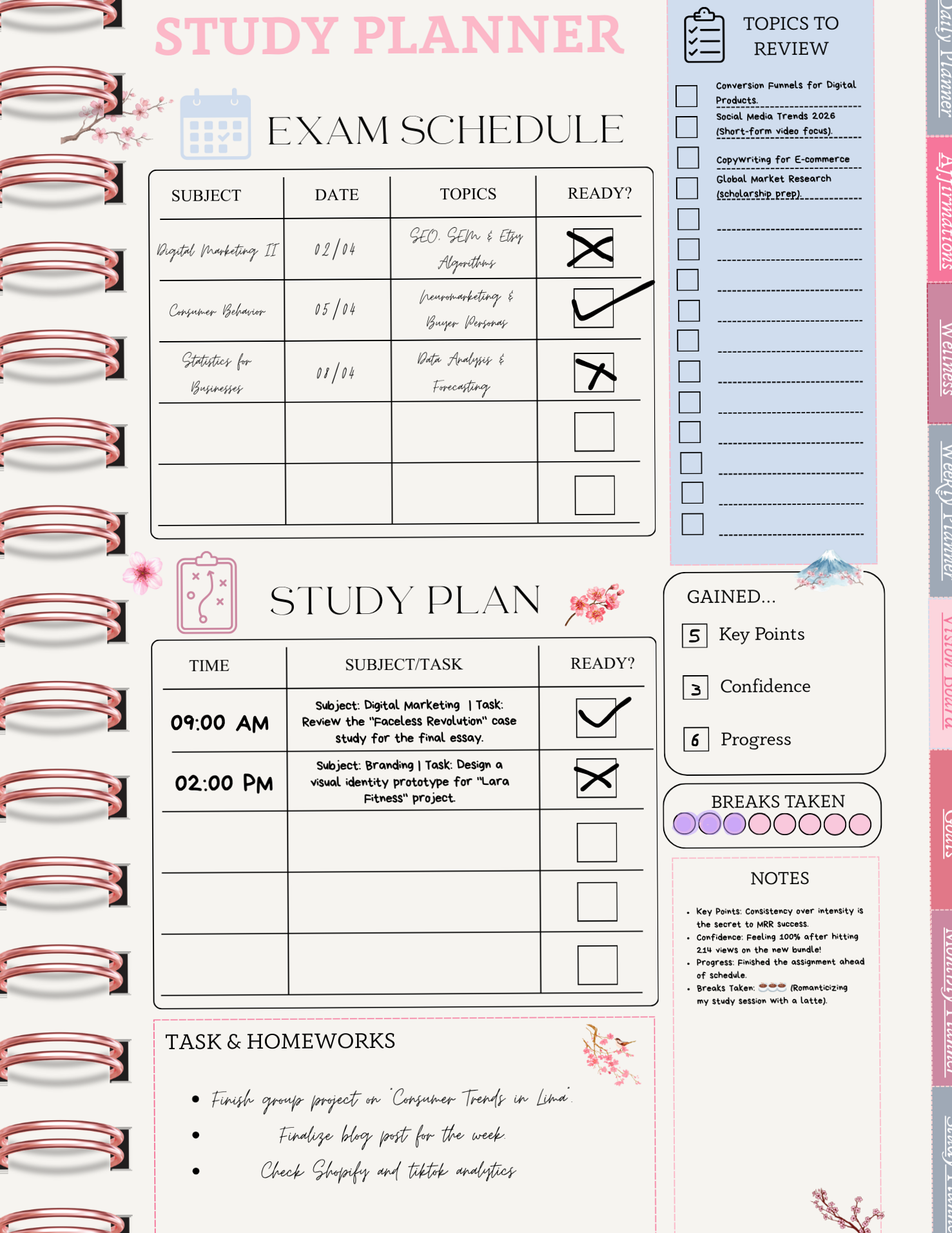 🍰 🍰 Student CEO Glow-Up: Design Your Academic Success | romanticize your routine