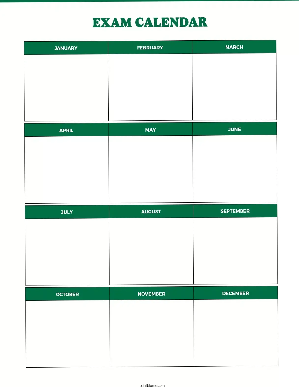 Student Exam Calendar Planner Design 🗓️ — 👰 💌 romanticize your routine