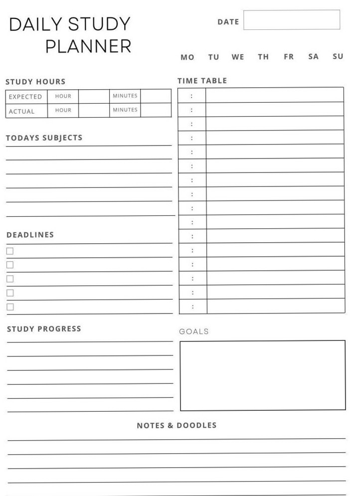 Student Study Planner: Track Assignments & Grades in PDF | Etsy — 🌸 💌 essential planning guide
