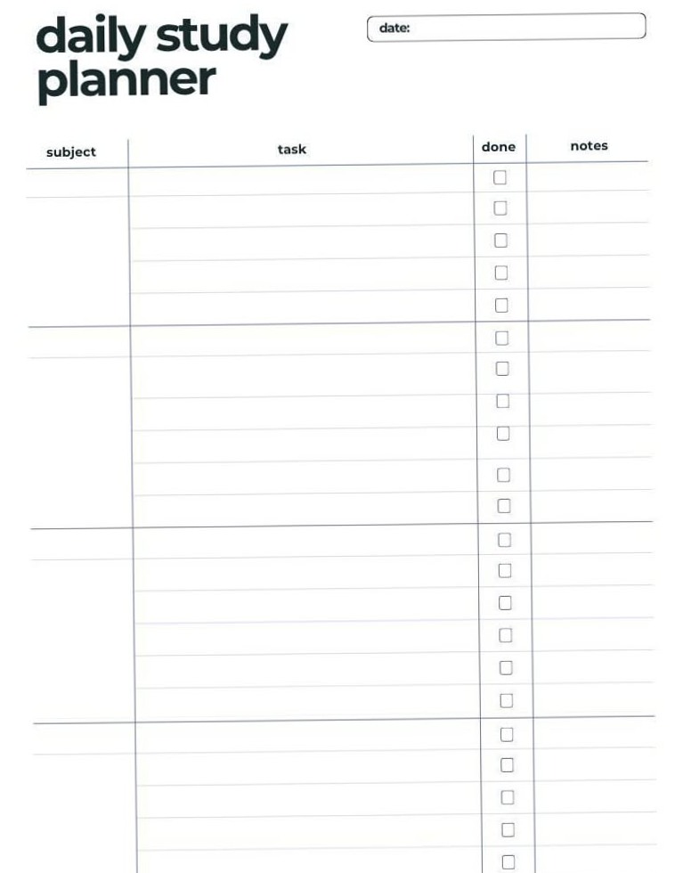 Study Checklist for Digital Planners | Seamless Organization Hack — ✨ 🤍 ultimate printable checklist