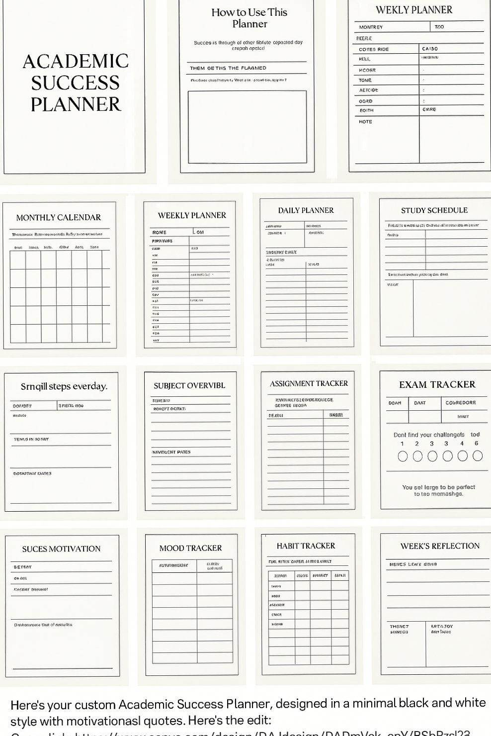 🎀 🤍 Study Planner for Digital Design & Creative Productivity | dream life manifestation