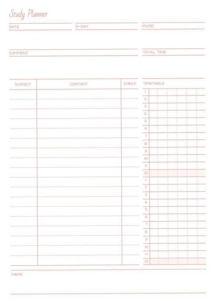 Study Planner Memo Poster Template Green Notetaking — 📍 💎 romanticize your routine