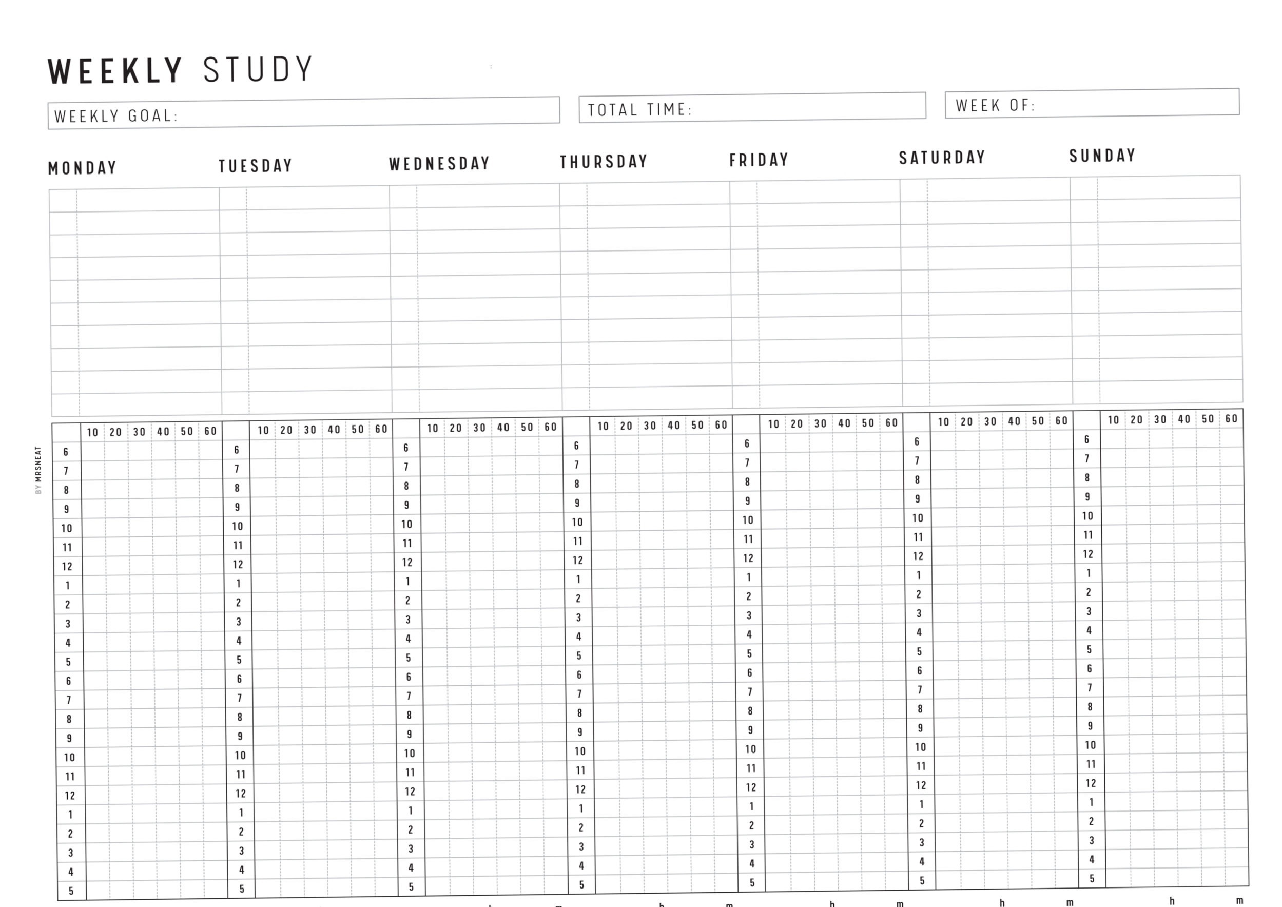 🌸 🥂 Study Planner Template Printable | Organize Your Goals — Stay Productive with This Essential Tool | secret to staying productive