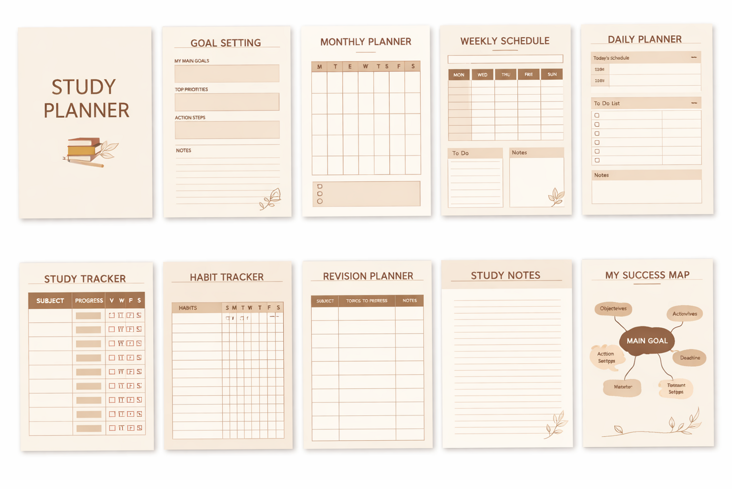 👰 🥂 Study Planner Weekly Daily Planner Digital Design | stay inspired all year long