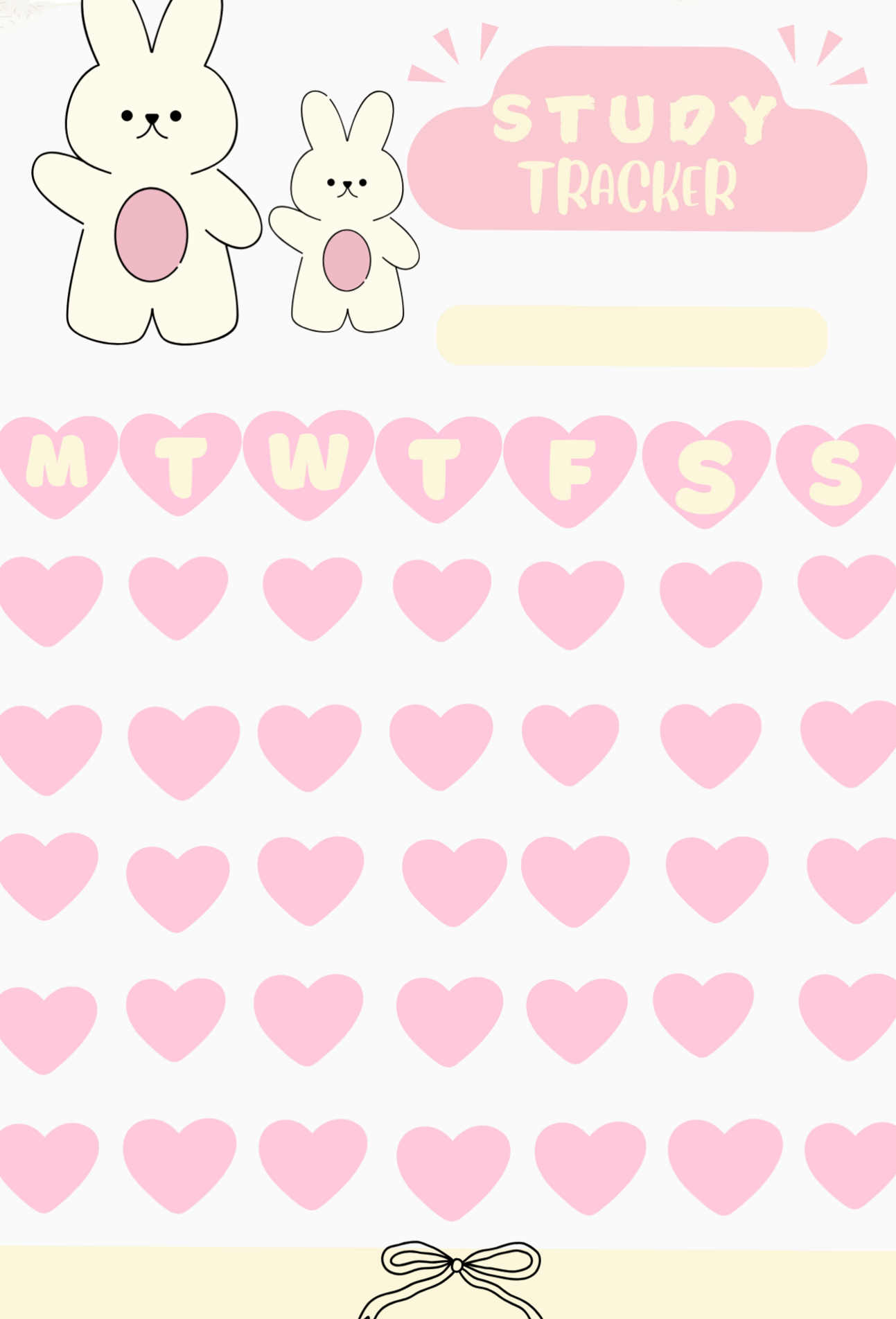 💌 💍 Study Tracker Pink Yellow Design | seamless organization hack