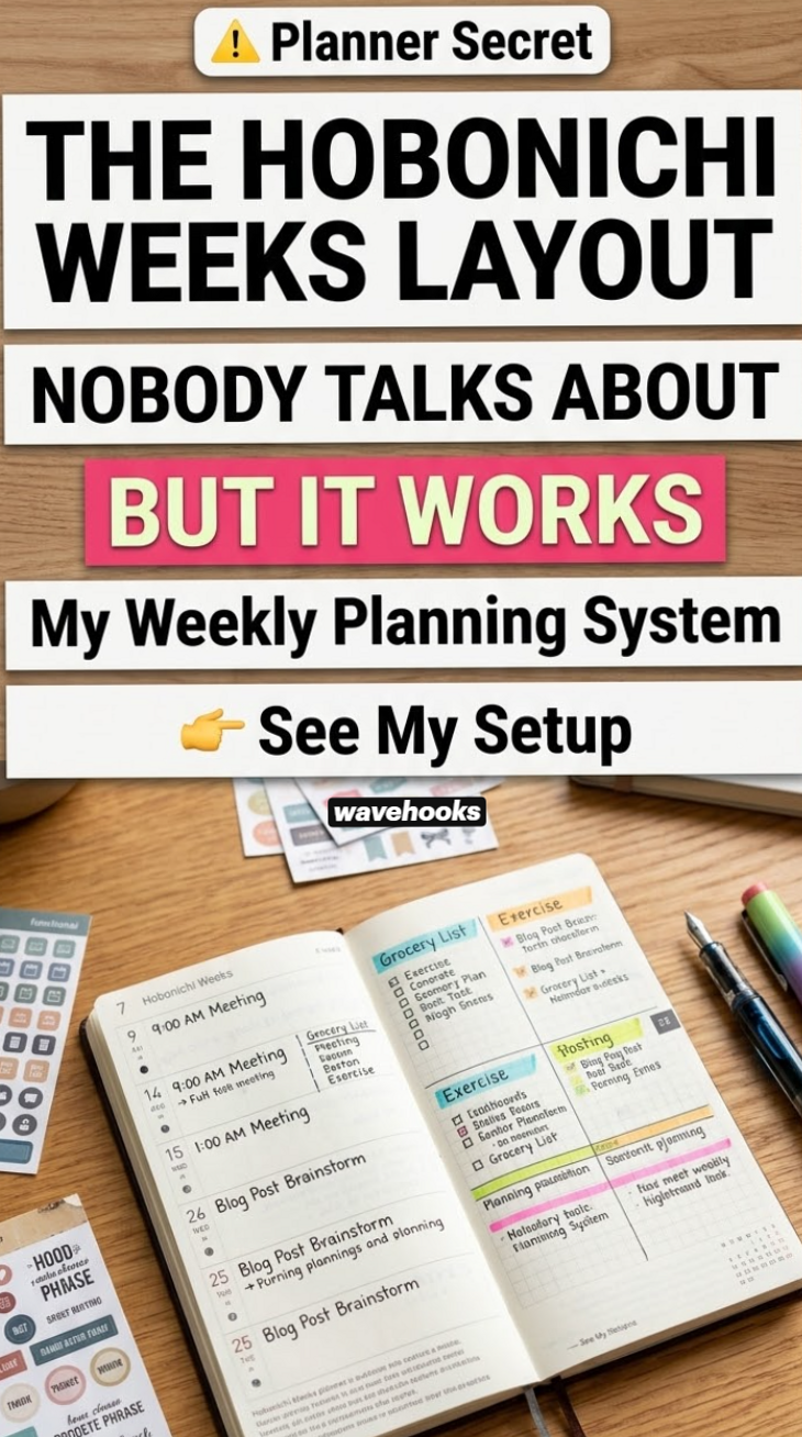 🖇️ 📁 The Hobonichi Weeks Layout That Boosted My Productivity | romanticize your routine
