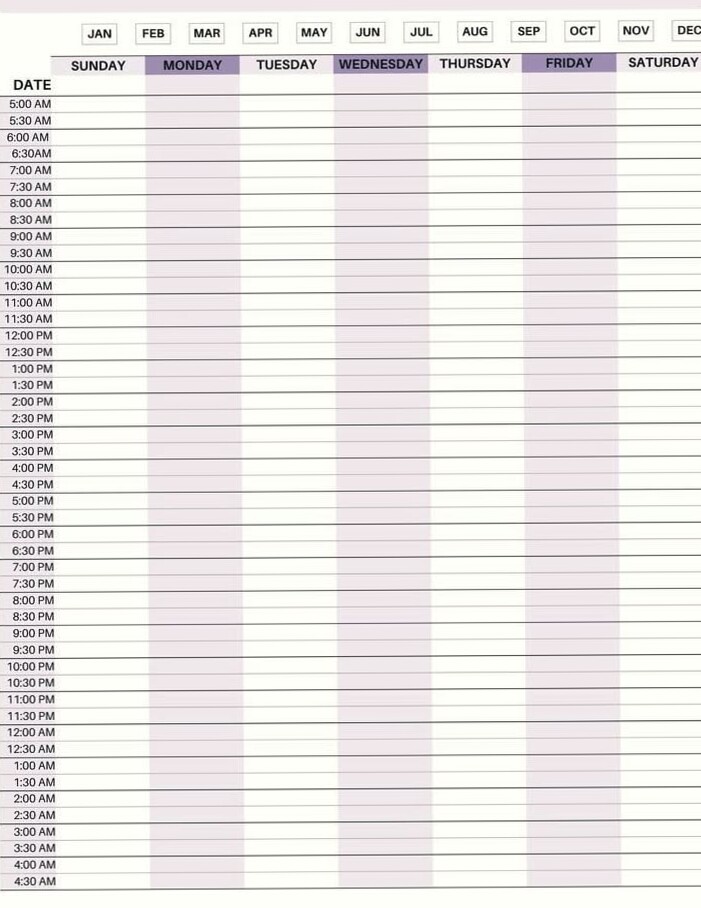 🖌️ 🎨 Track Every Hour with This Free 24-Hour Planner | stay inspired all year long