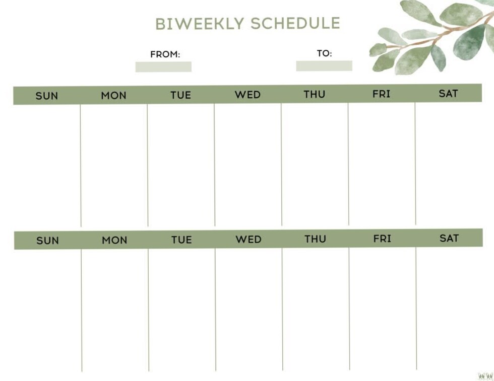🎨 🪄 Two Week Planners — Free Printables | Printabulls | stay inspired all year long