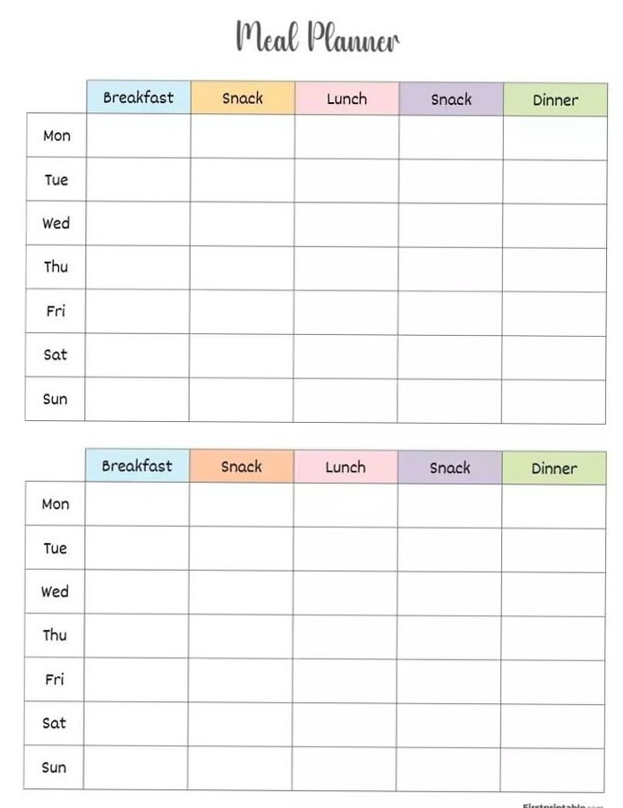 Ultimate 45+ Meal Planner Templates Free! — 📍 🎨 romanticize your routine