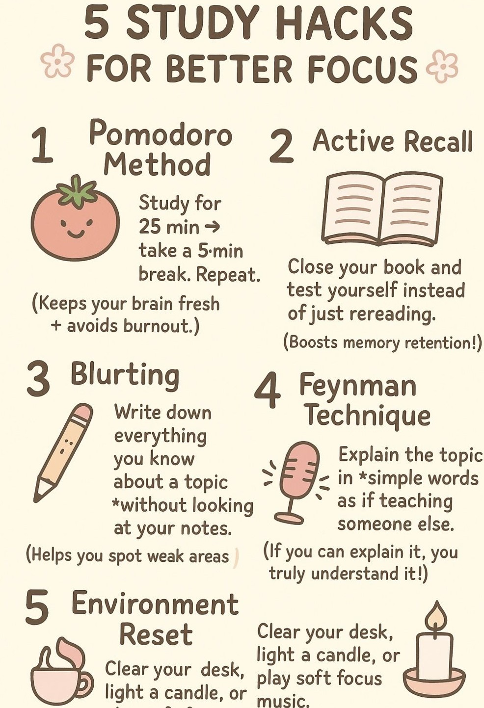 📁 📌 ultimate printable checklist: Simple Study Hacks to Stay Focused (Student Guide)