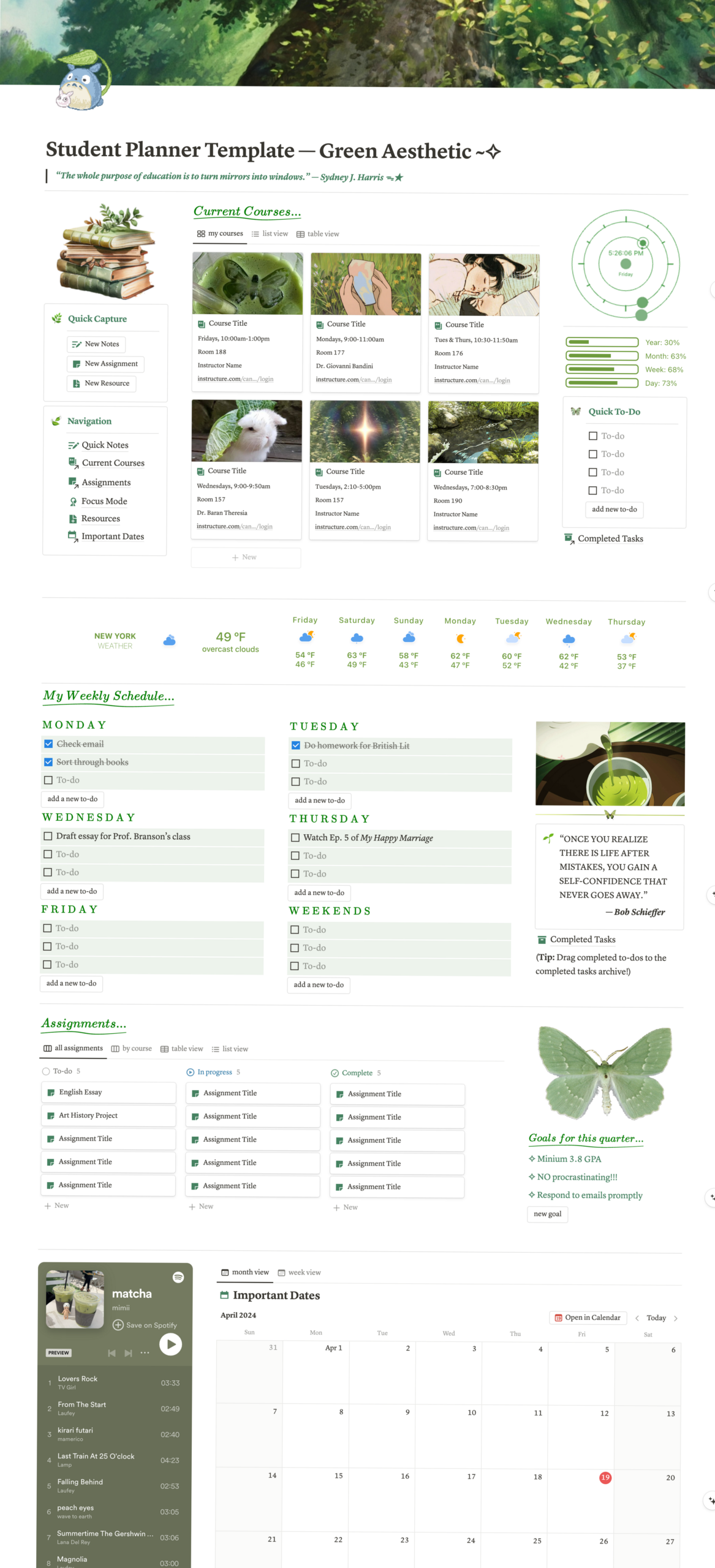 Ultimate Student Planner Template for Organized Success — 📅 🖇️ pro digital dashboard