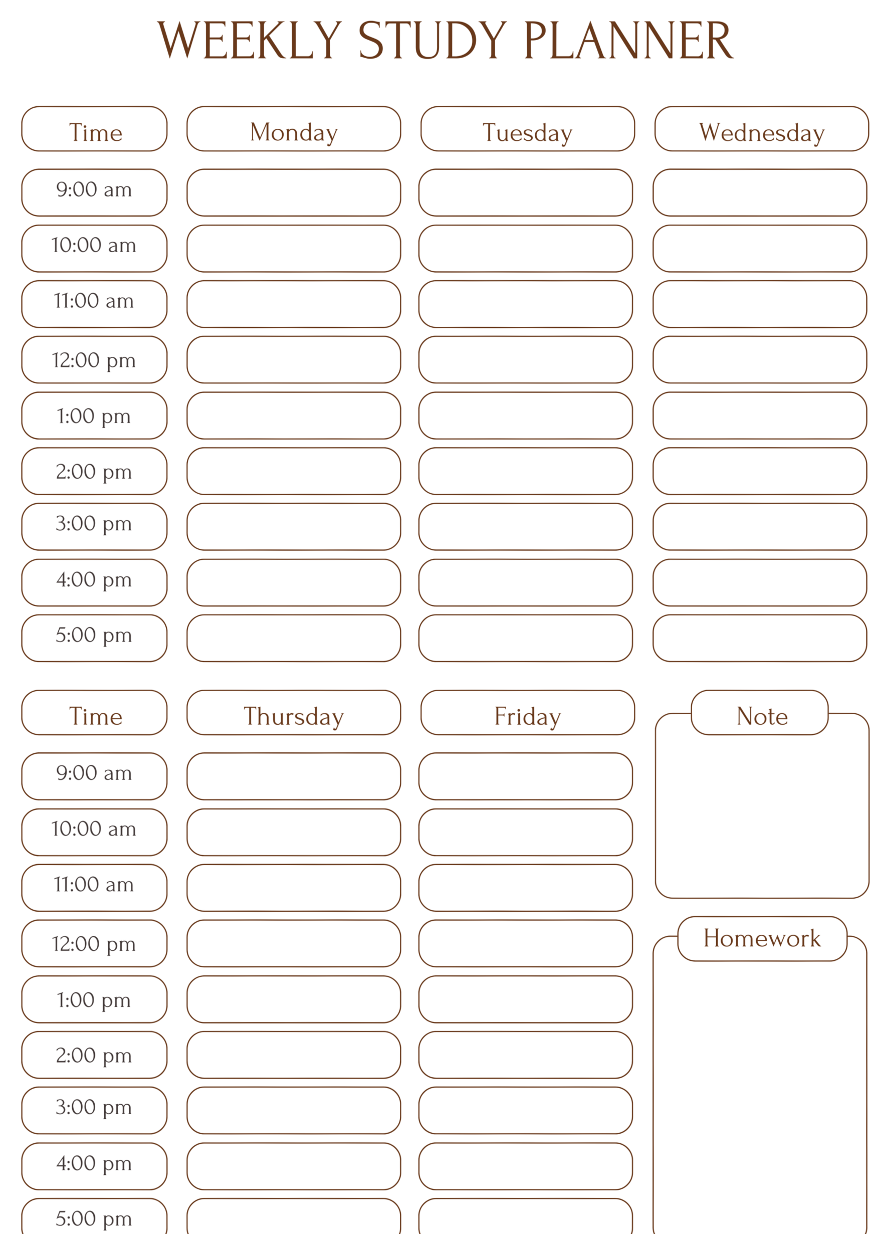 📝 📝 Ultimate Weekly Study Planner | 4 Week Templates & Organization | secret to staying productive