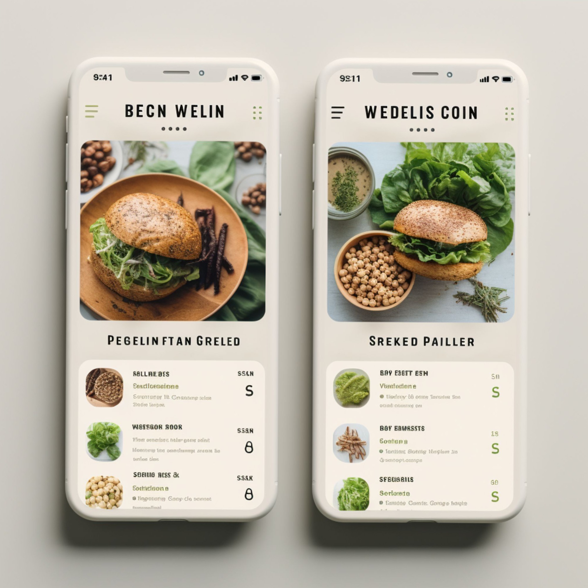 ☁️ 🤍 Vegan Food Delivery App — Clean Digital Design & Creative Assets for On-the-Go Meals | dream life manifestation